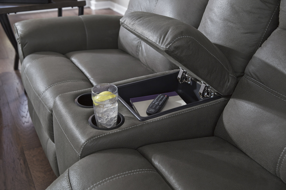 Picture of Reclining loveseat with console