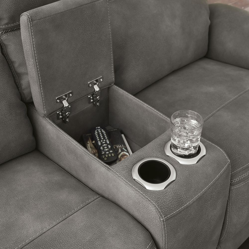 Picture of Power zero gravity loveseat with console