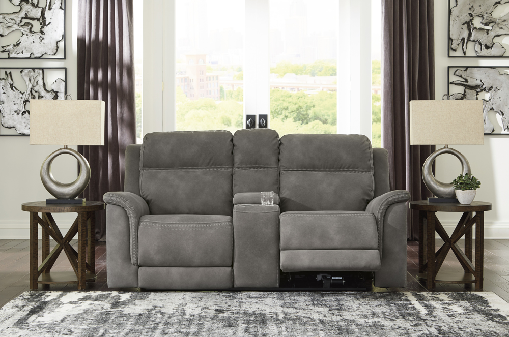 Picture of Power zero gravity loveseat with console