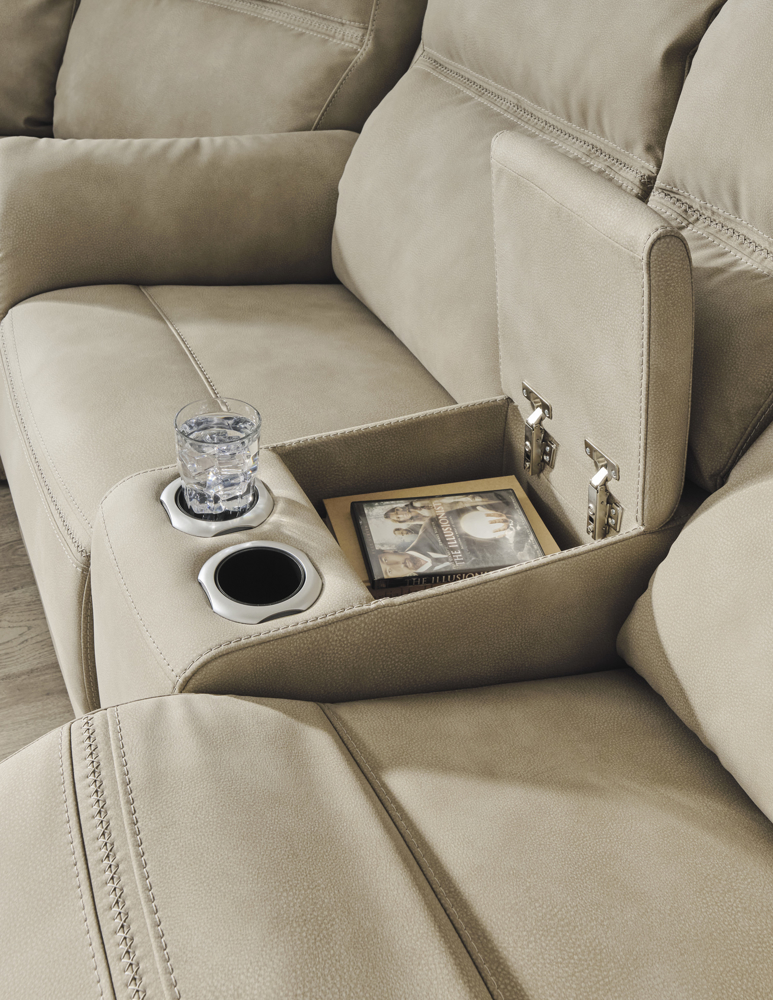 Picture of Power zero gravity loveseat with console