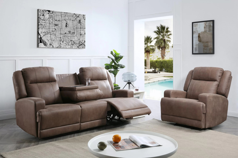 Picture of Reclining loveseat with console