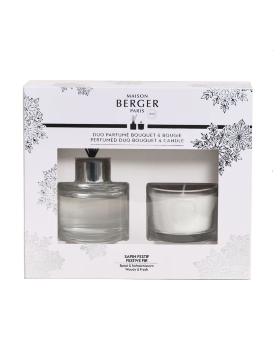 Image sur Coffret diffuseur + mini bougie Sapin Festif