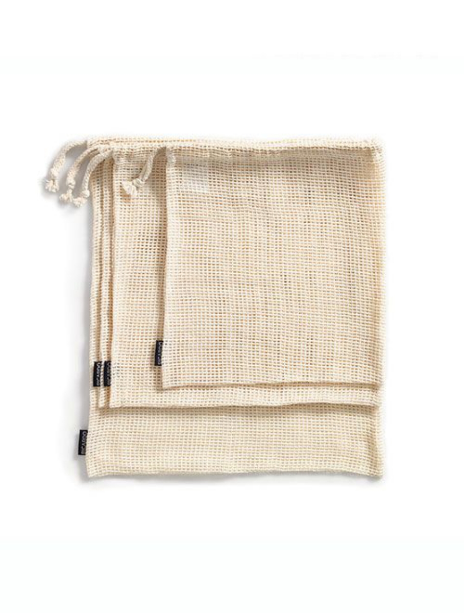 Image sur Ensemble de sacs réutilisables en coton