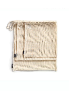 Image de Ensemble de sacs réutilisables en coton