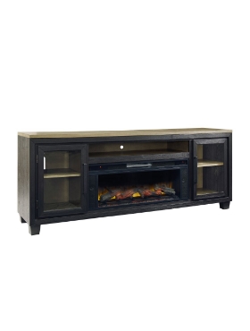 Picture of 83 Inch TV Stand With Electric Fireplace Insert
