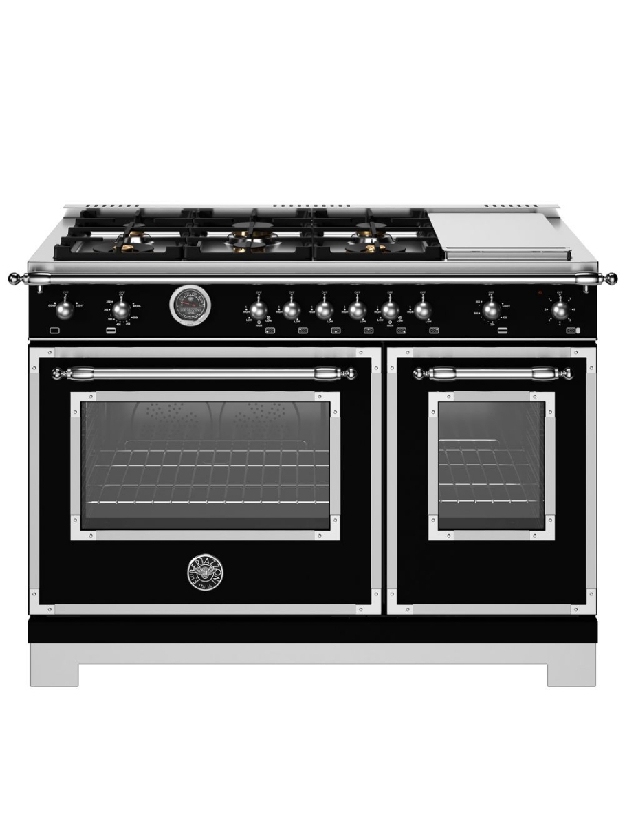 Image sur Cuisinière au gaz autoportante 48 po. avec 6 brûleurs Bertazzoni HER486BTFGMNET
