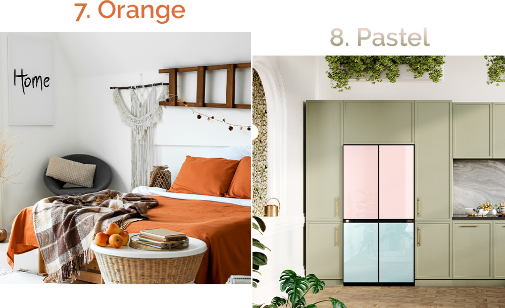 Top couleurs 2023 Orange et Pastel
